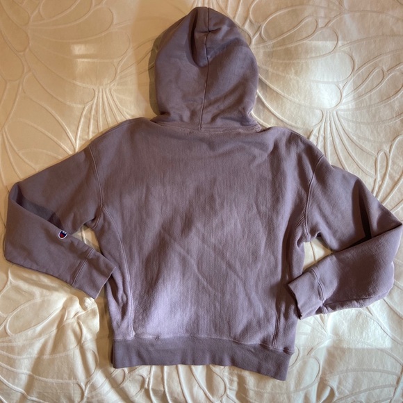 Lilac Reverse Weave Champion Hoodie - Picture 3 of 4
